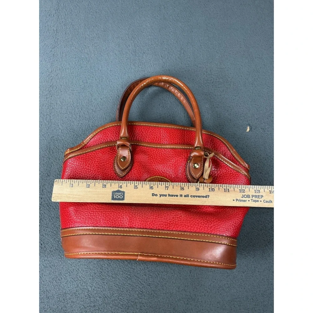 Vintage Dooney & Bourke‎ All Weather Leather Satchel Bag Womens Small Red AWL